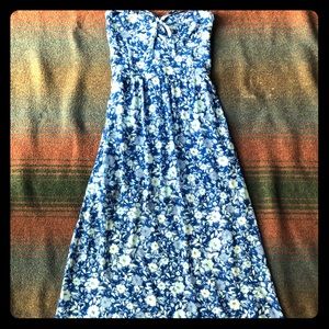 Blue floral dress
